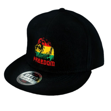 Freedom Rasta Flat Bill Snapback Cap - Headwear - Image 1 - CALI Strong