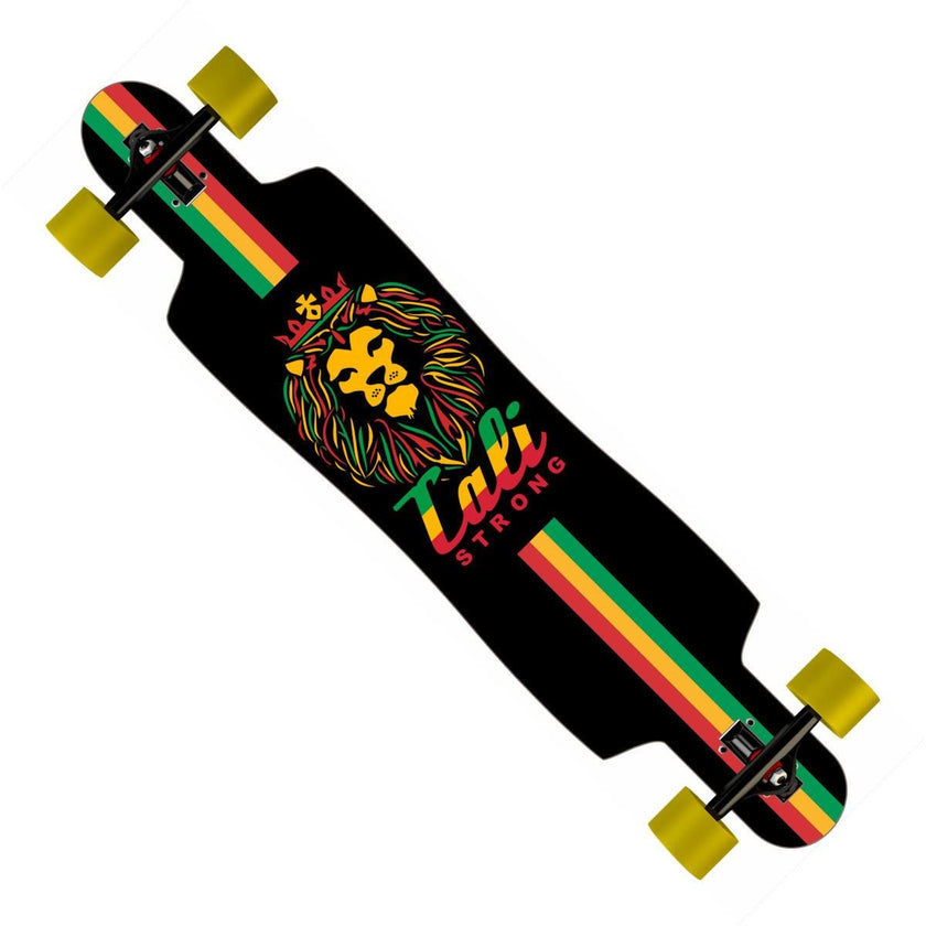 CALI Strong King Rasta Longboard Drop Through Complete - Longboard Drop Through - Image 1 - CALI Strong