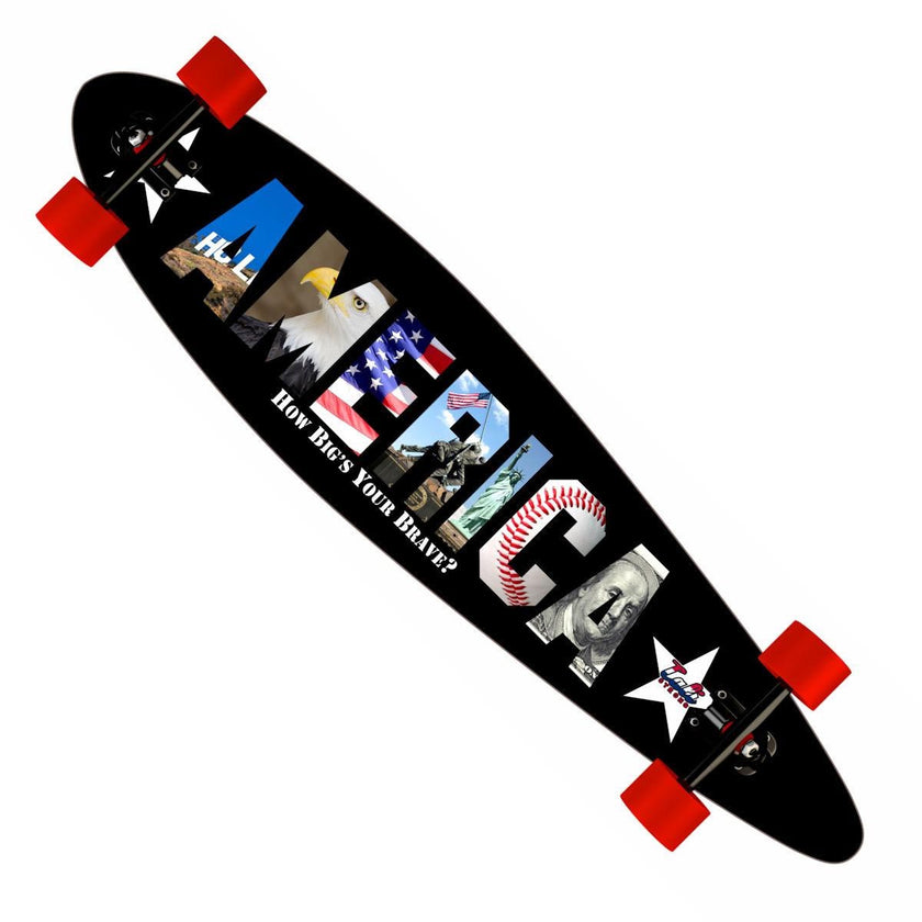 AMERICA How Big's Your Brave Longboard Pintail Complete - Longboard Pintail - Image 1 - CALI Strong