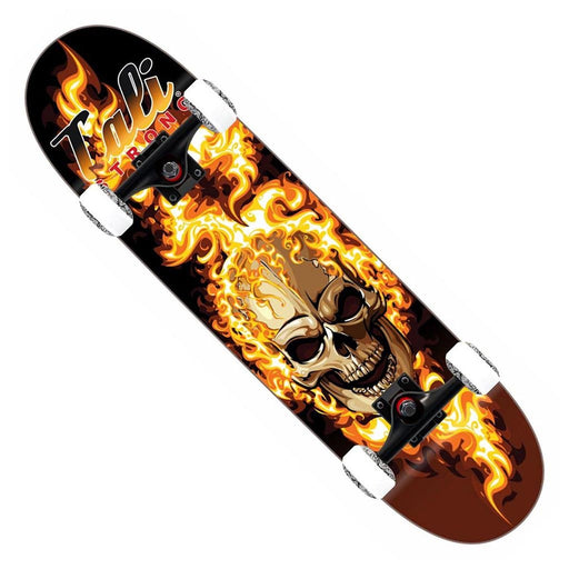 AI Flaming Skull Skateboard Trick Complete - Trick Skateboard - CALI Strong