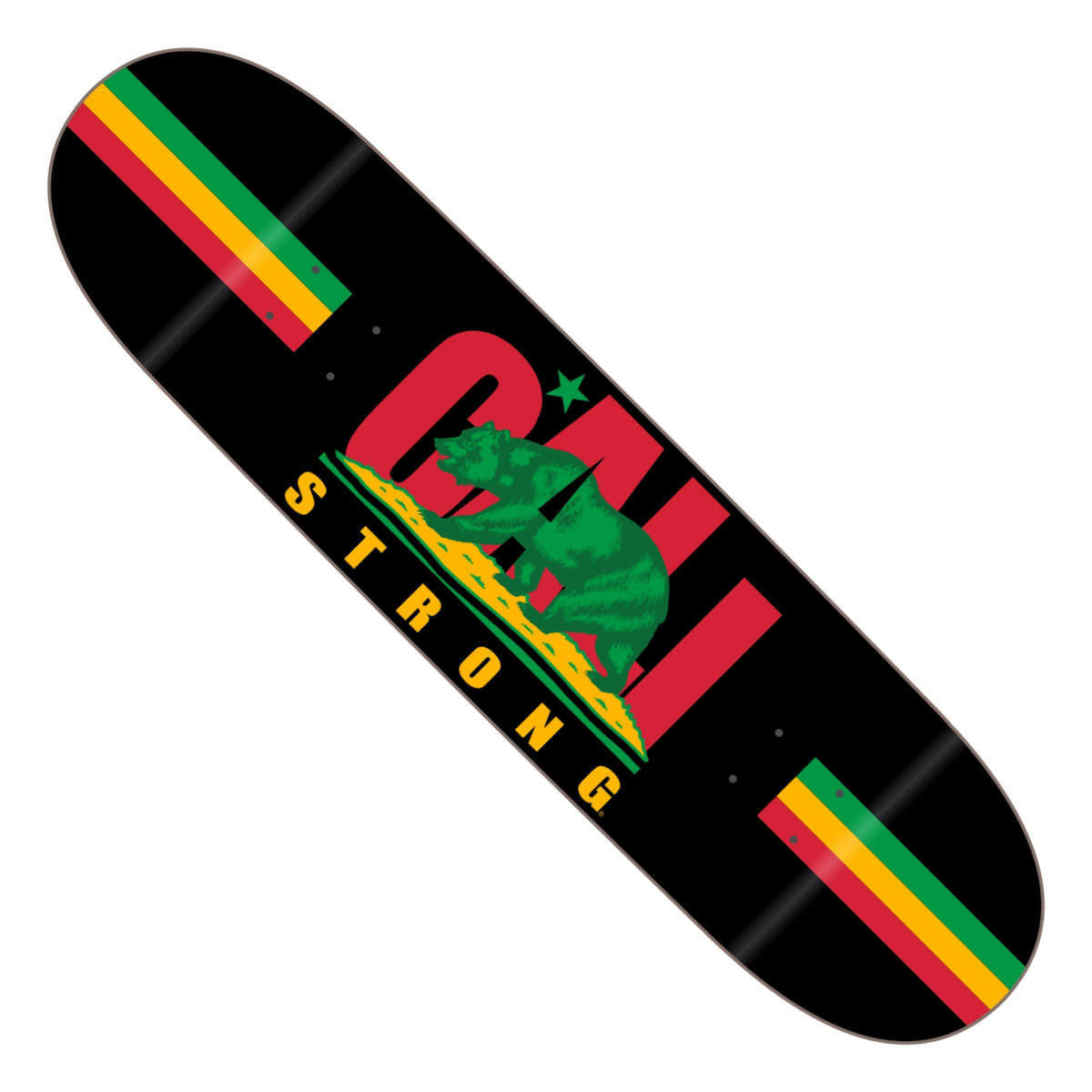 CALI Strong Original Rasta Skateboard Trick Deck - Trick Skateboard Deck - Image 1 - CALI Strong