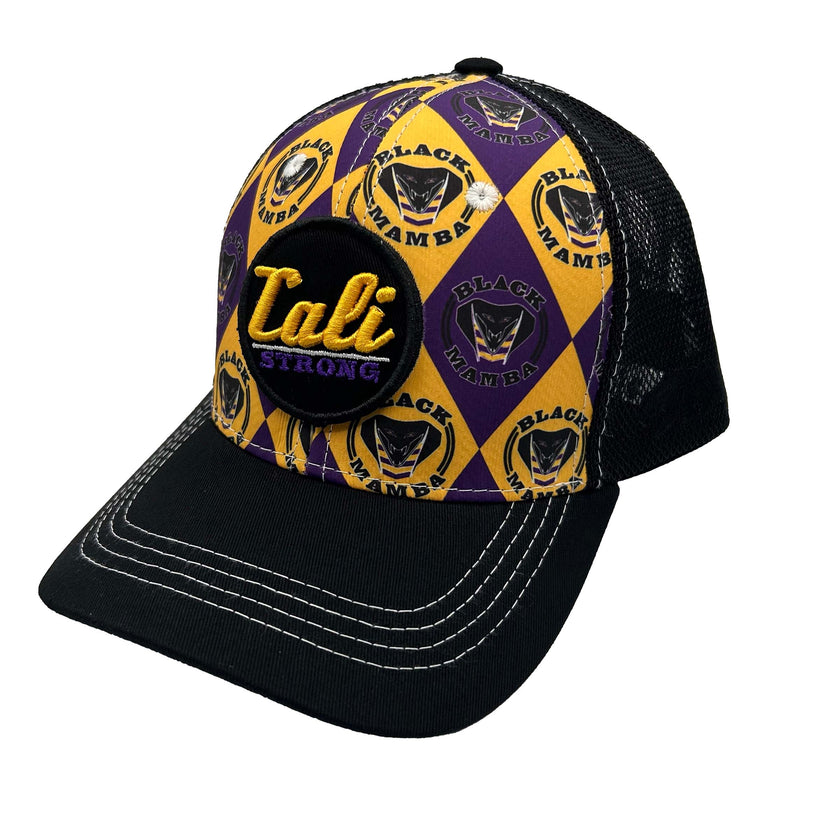 CALI Strong Black Mamba Tactical Trucker Hat Morale Patch - Headwear - Image 1 - CALI Strong