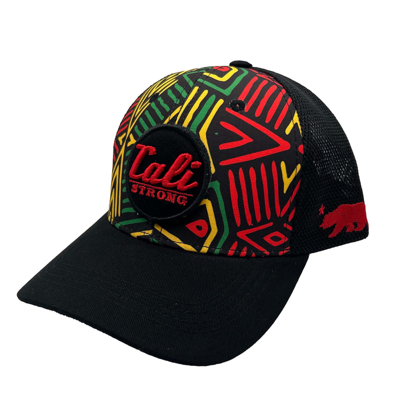 CALI Strong Tribal Tactical Trucker Hat Morale Patch - Headwear - Image 1 - CALI Strong
