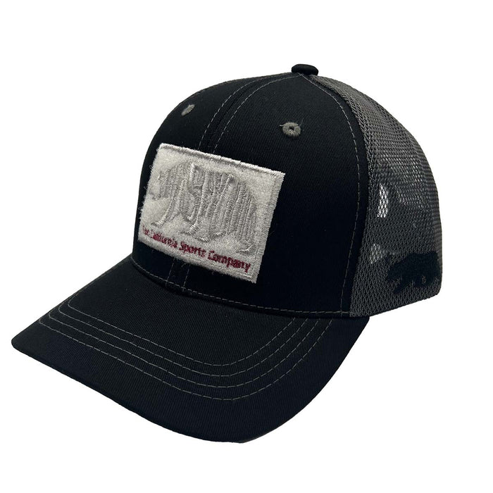 CALI Strong Original Tactical Trucker Hat Morale Patch Black Grey - Headwear - CALI Strong