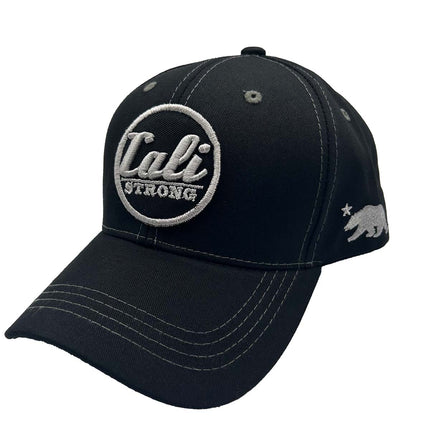CALI Strong Classic Tactical Hat Morale Patch Black Silver - Headwear - Image 1 - CALI Strong
