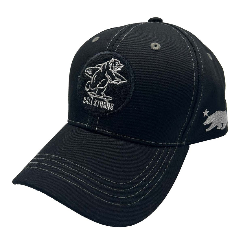 CALI Strong Classic Tactical Hat Morale Patch Black Silver - Headwear - Image 2 - CALI Strong