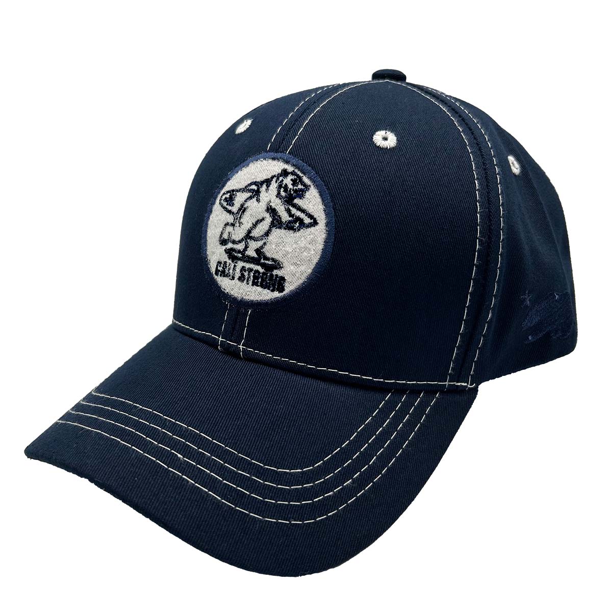 CALI Strong Classic Tactical Hat Curved Brim Morale Patch Blue White - Headwear - Image 2 - CALI Strong