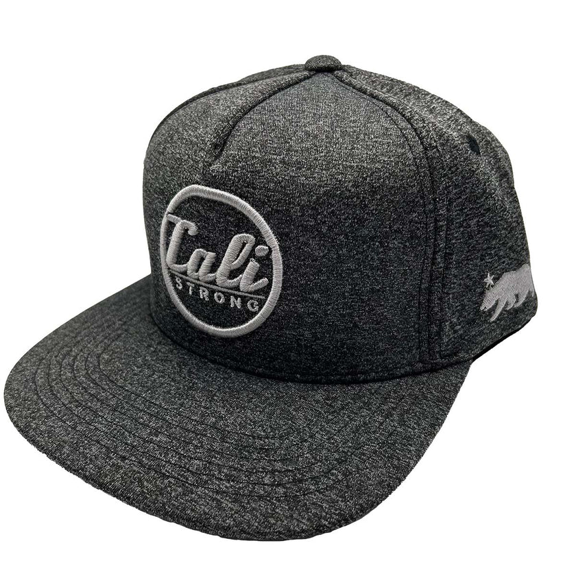 CALI Strong Classic Flat Bill Snapback Dark Grey Heather Silver - Headwear - Image 1 - CALI Strong
