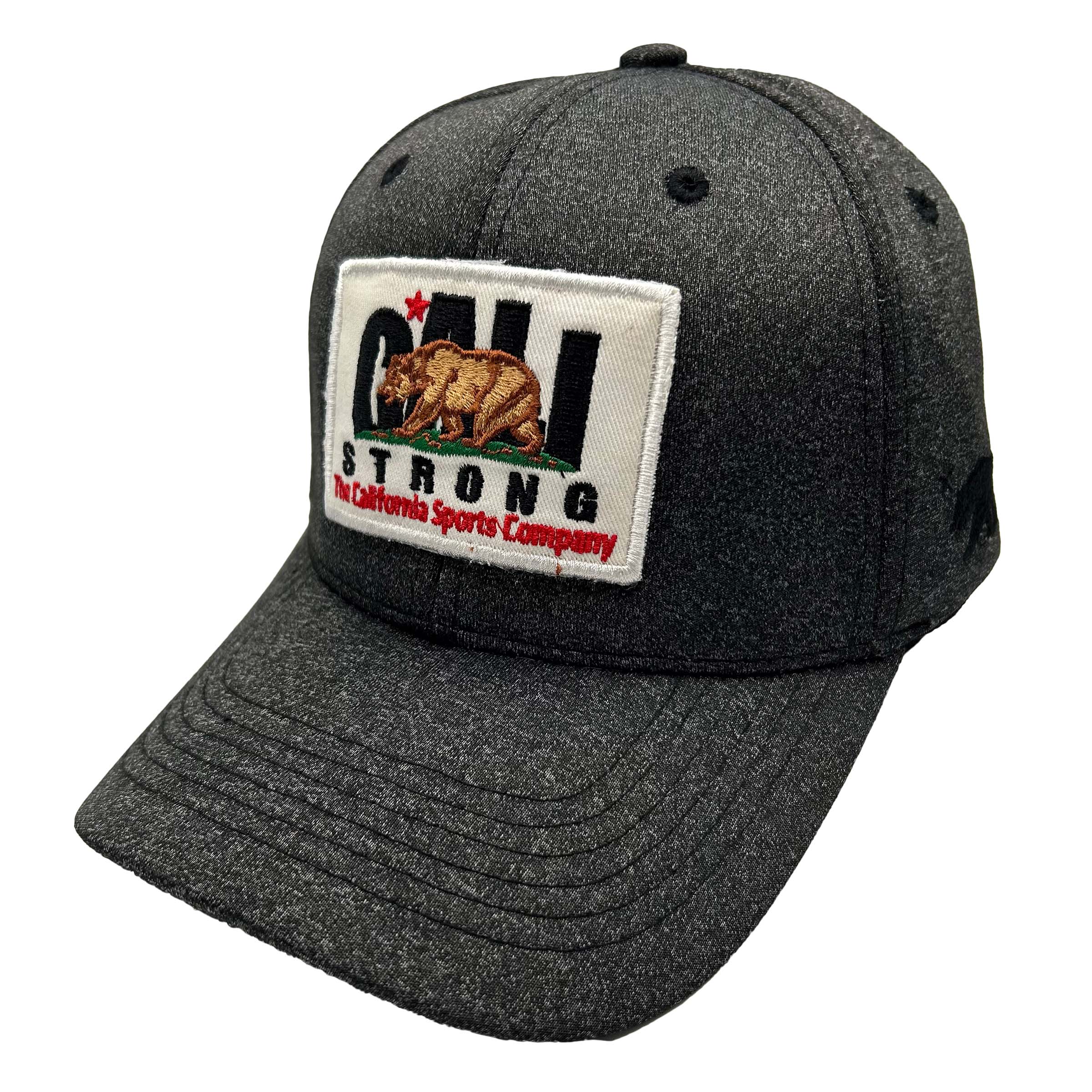 CALI Strong Original Tactical Hat Curved Brim Morale Patch Dark Grey Heather White - Headwear - Image 1 - CALI Strong