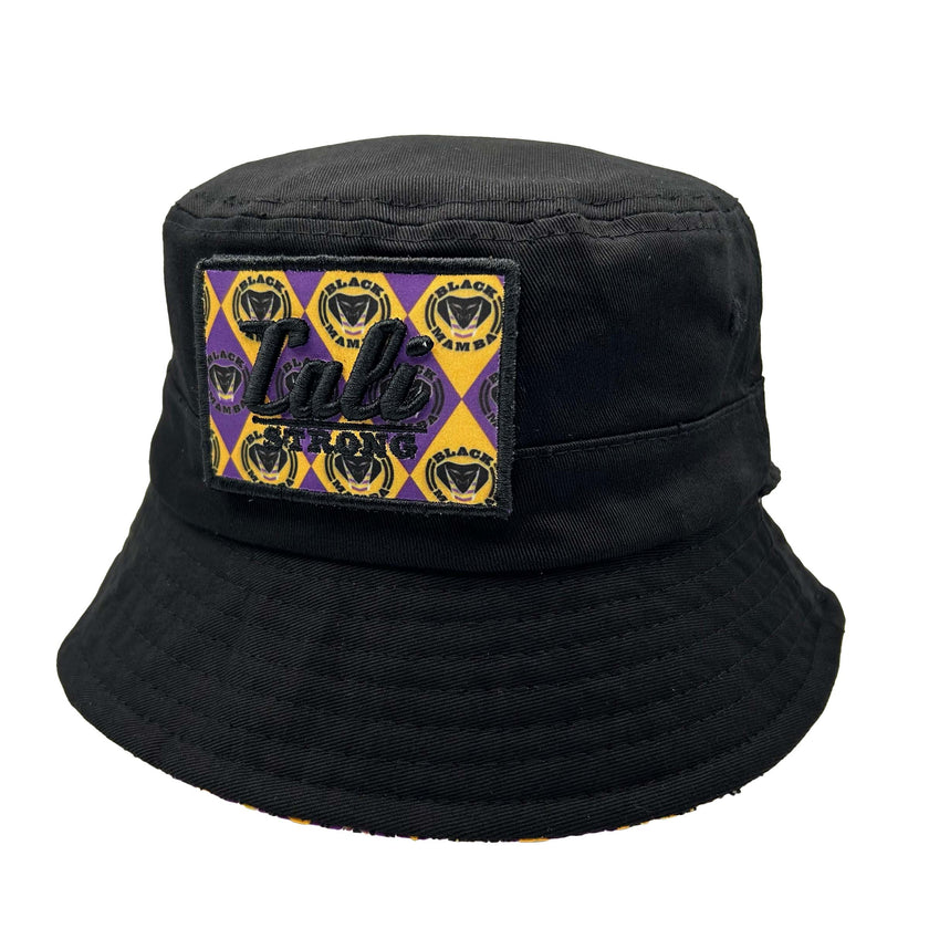 CALI Strong Black Mamba Reversible Black Bucket Hat Tactical Morale Patch - Bucket Hat - Image 1 - CALI Strong