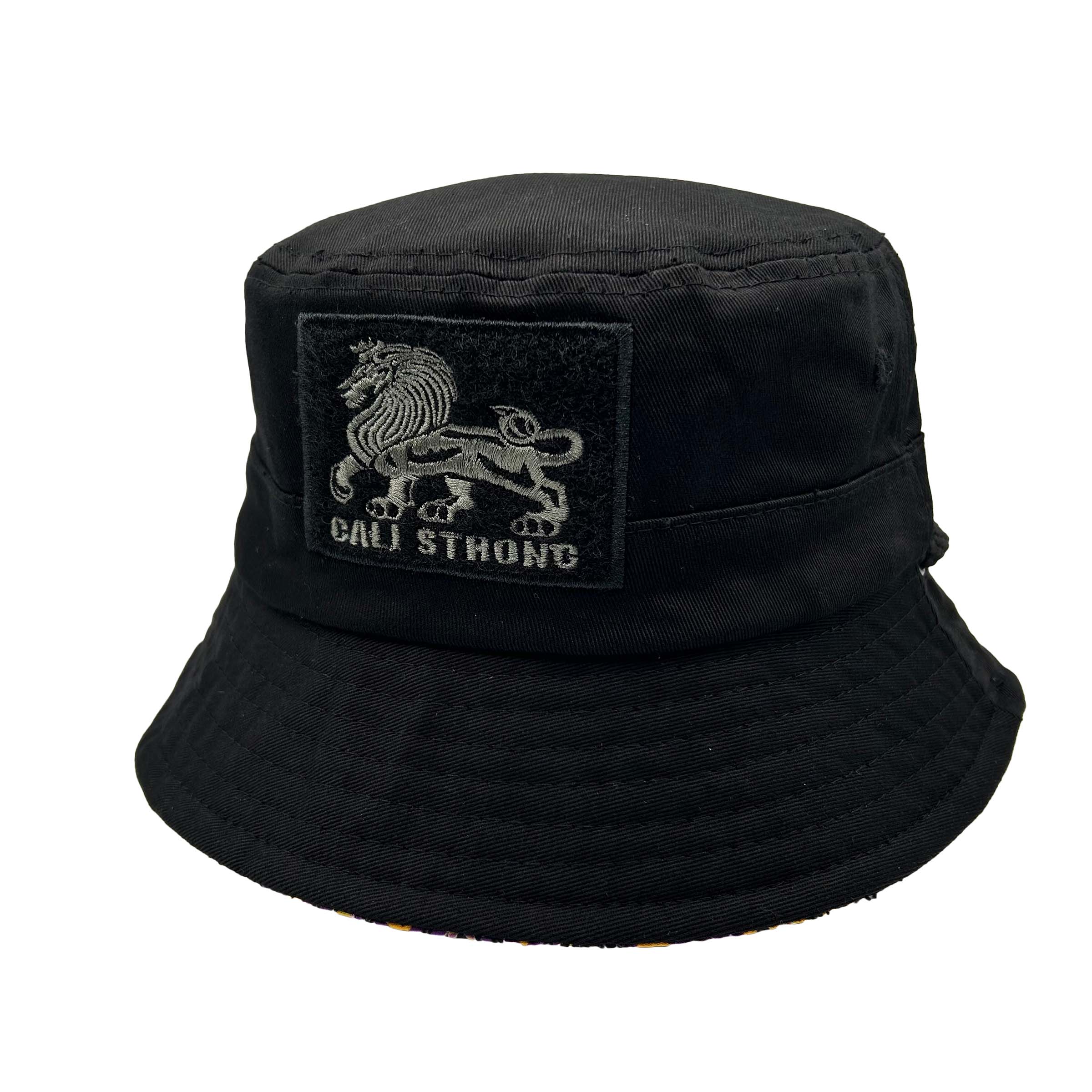 CALI Strong Black Mamba Reversible Black Bucket Hat Tactical Morale Patch - Bucket Hat - Image 2 - CALI Strong