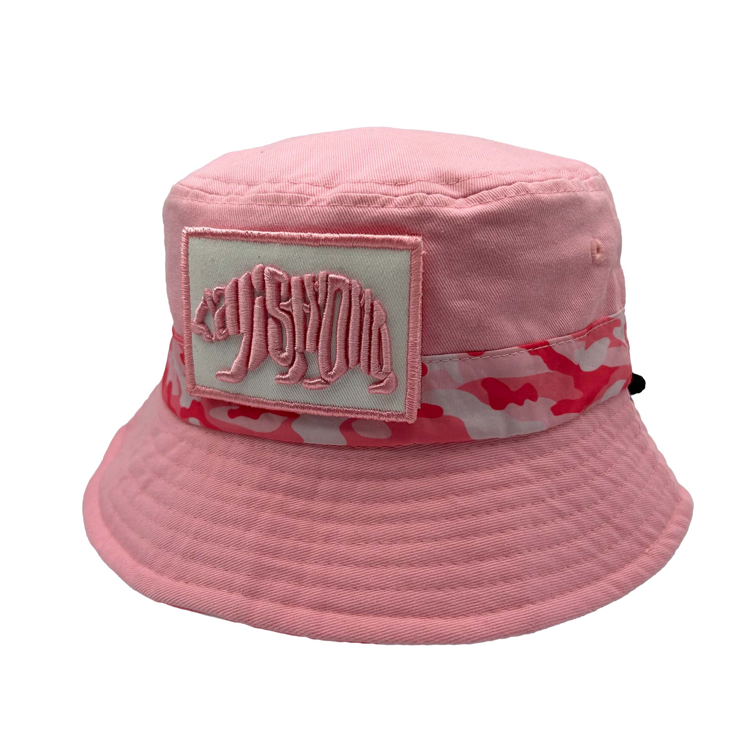 CALI Strong Pink Camo Reversible Bucket Hat Pink Tactical Morale Patch - Bucket Hat - Image 1 - CALI Strong
