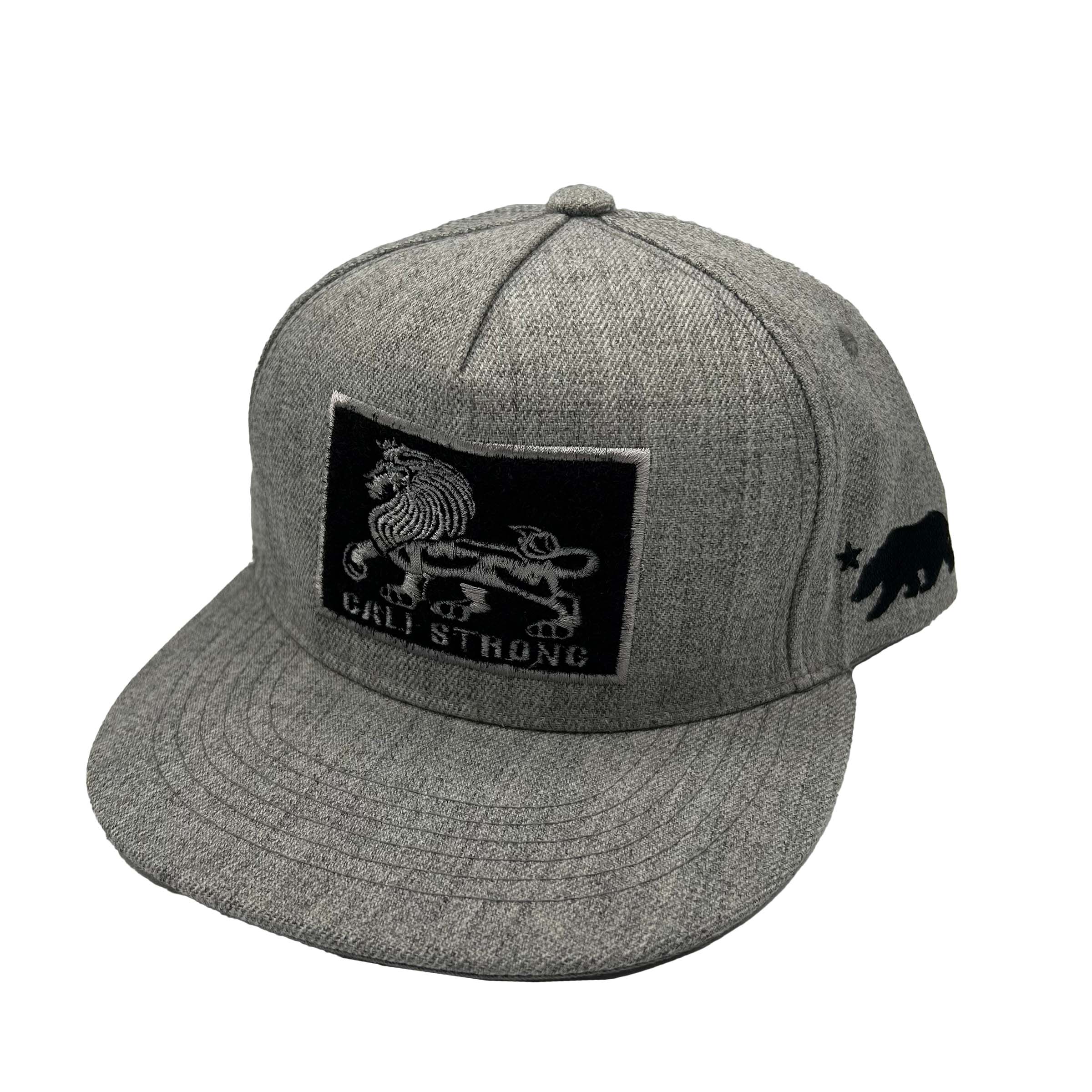 CALI Strong Original Tactical Hat Flat Bill Morale Patch Grey Heather Kids - Headwear - Image 2 - CALI Strong