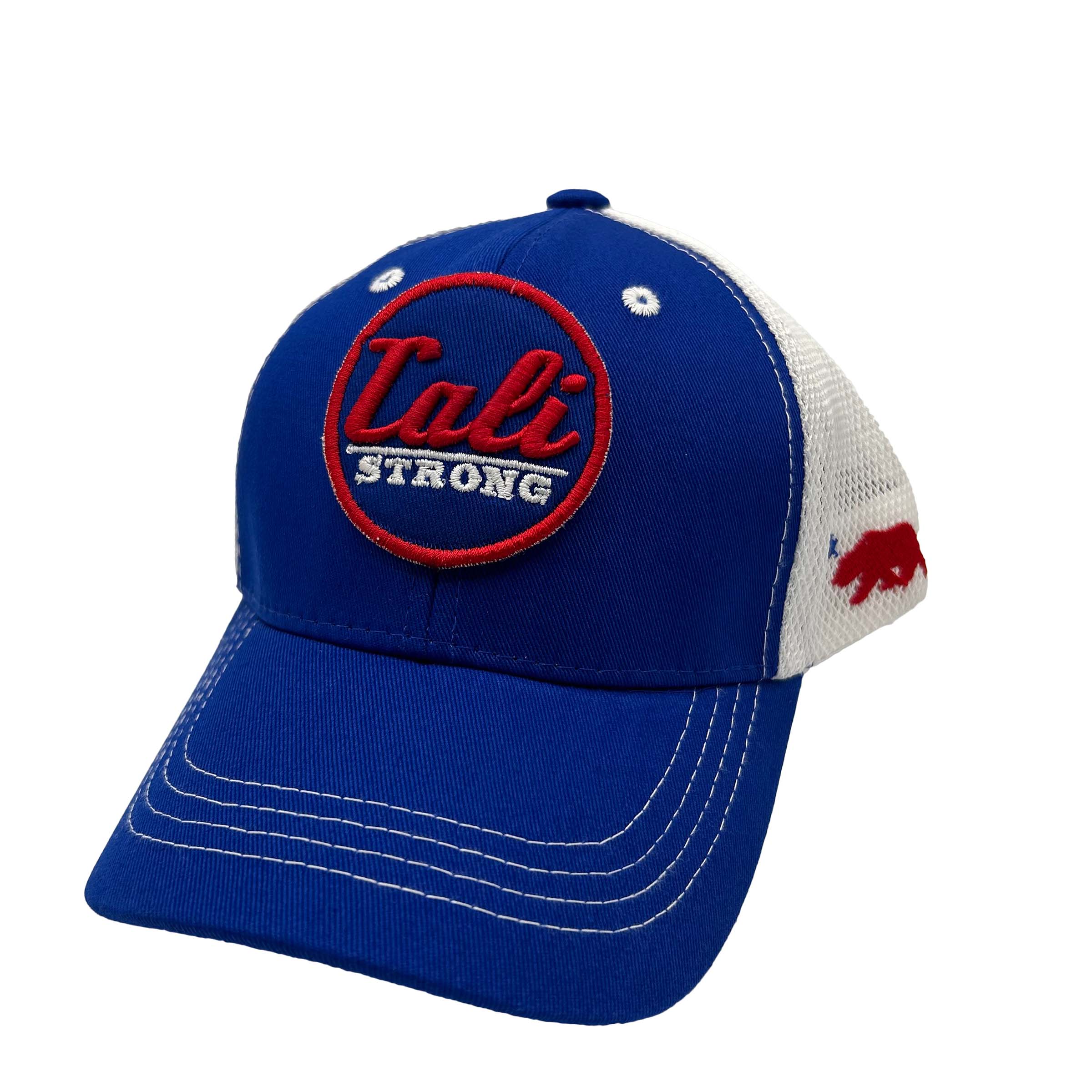 CALI Strong Classic Tactical Trucker Hat Morale Patch Blue Red Kids - Headwear - Image 1 - CALI Strong