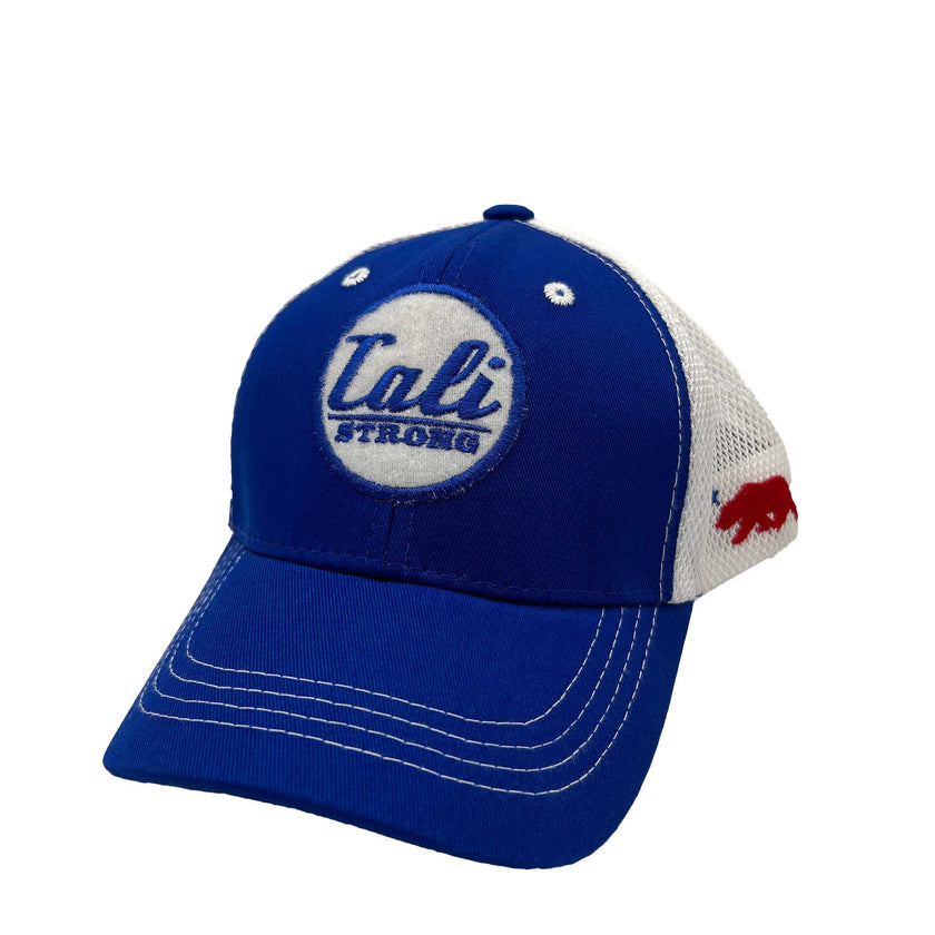 CALI Strong Classic Tactical Trucker Hat Morale Patch Blue Red Kids - Headwear - Image 2 - CALI Strong