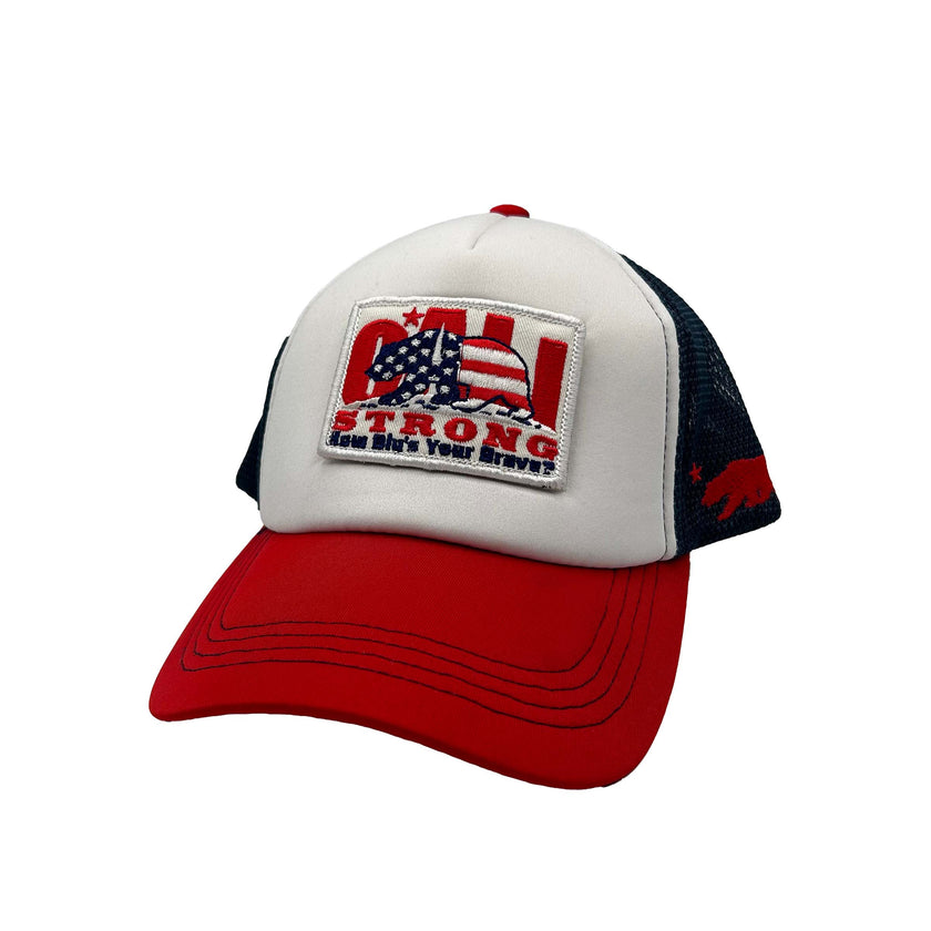 CALI Strong Original USA Tactical Trucker Hat Morale Patch - Headwear - Image 1 - CALI Strong
