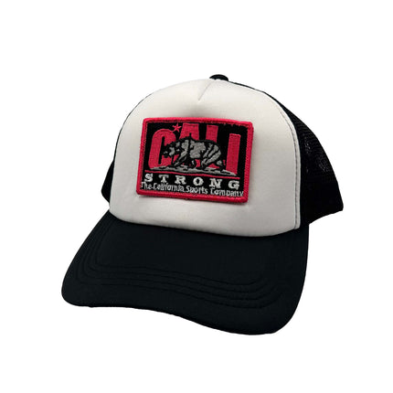 CALI Strong Original Tactical Trucker Hat Morale Patch White Pink - Headwear - Image 1 - CALI Strong