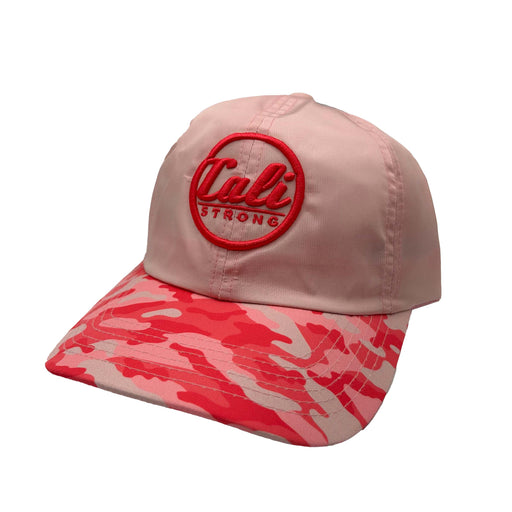 CALI Strong Car Logo Nylon Dad Hat Pink Camo - Headwear - CALI Strong