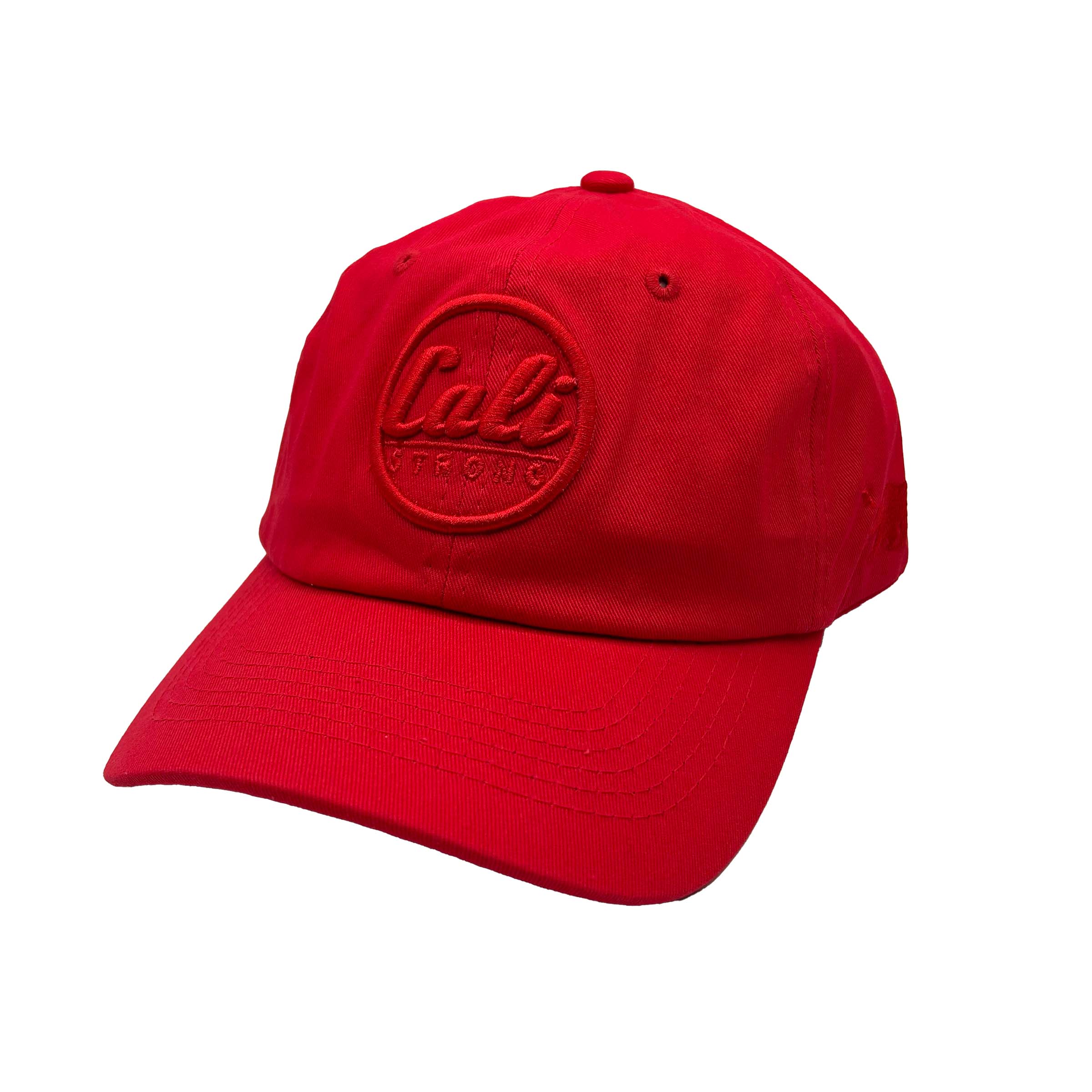 CALI Strong Classic Dad Hat Red Red - Headwear - Image 1 - CALI Strong