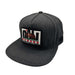 CALI Strong Original Tactical Hat Flat Bill Morale Patch Charcoal White - Headwear - CALI Strong