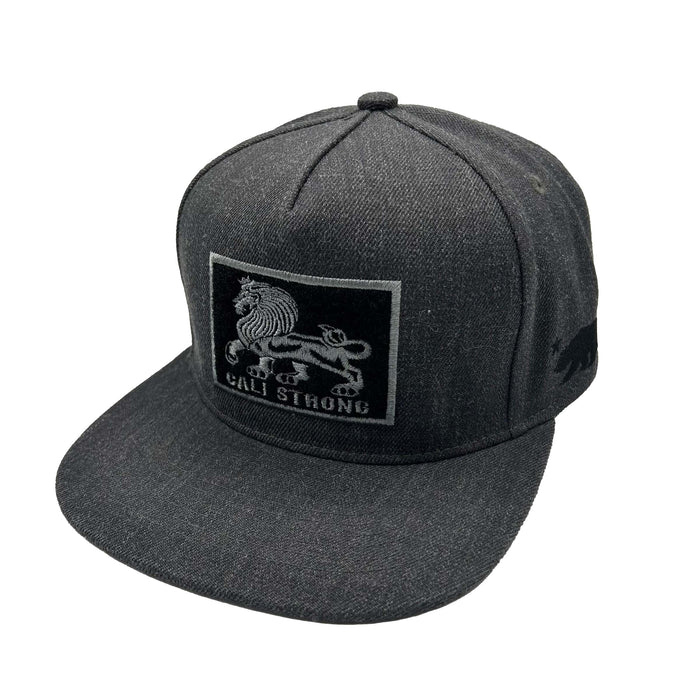 CALI Strong Original Tactical Hat Flat Bill Morale Patch Charcoal White - Headwear - CALI Strong