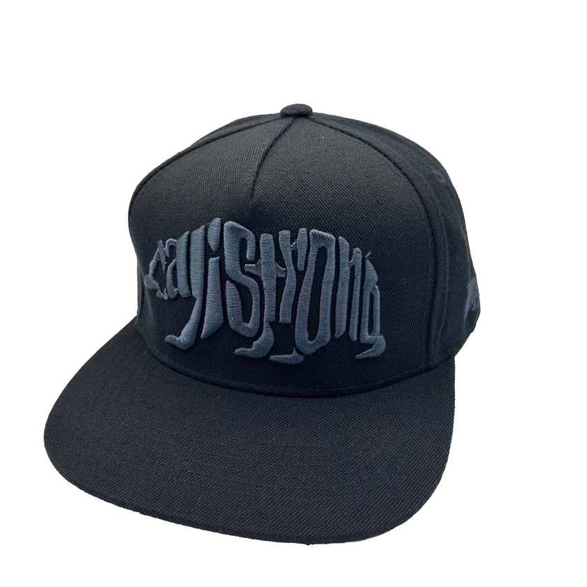 CALI Strong Word Bear Flat Bill Snapback Navy - Headwear - Image 1 - CALI Strong