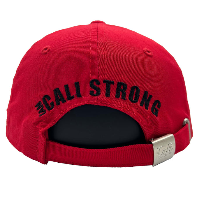 I am CALI Strong Dad Hat Red Black - Headwear - CALI Strong