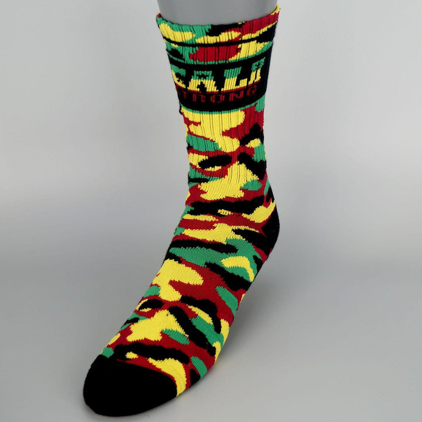 CALI Strong Rasta Camo Crew Socks - Socks - Image 3 - CALI Strong