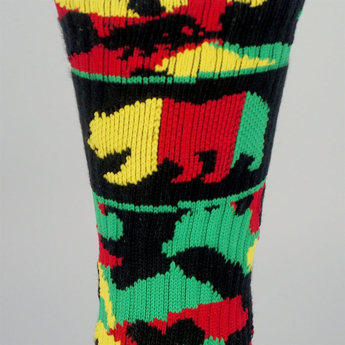 AF Rasta Camo Crew Socks - Socks - CALI Strong