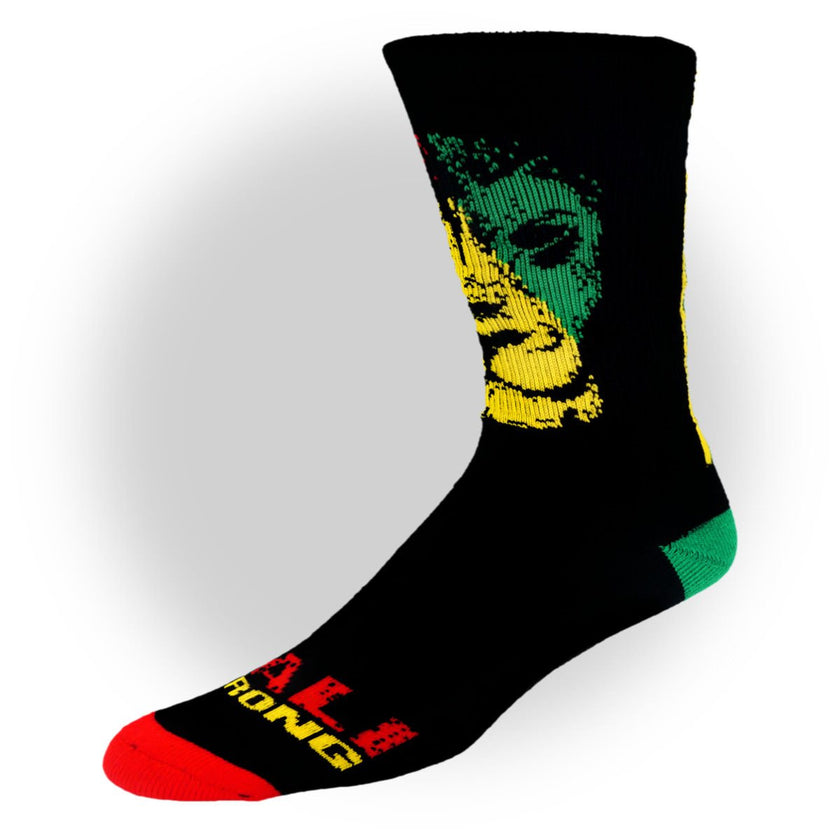 CALI Strong Triangle Rasta Athletic Crew Socks - Socks - Image 1 - CALI Strong