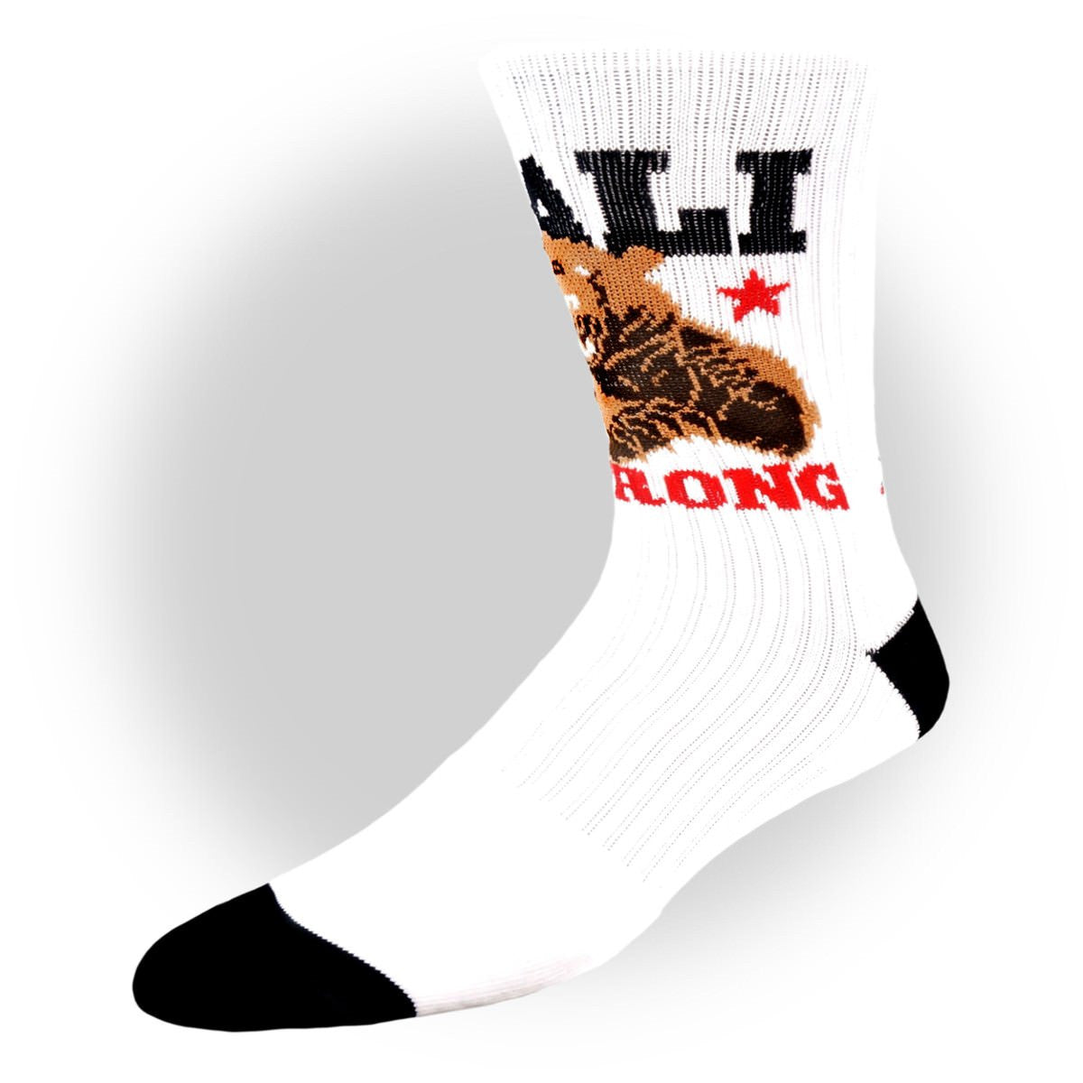 CALI Strong Mean Bear Athletic Crew Socks - Socks - Image 1 - CALI Strong