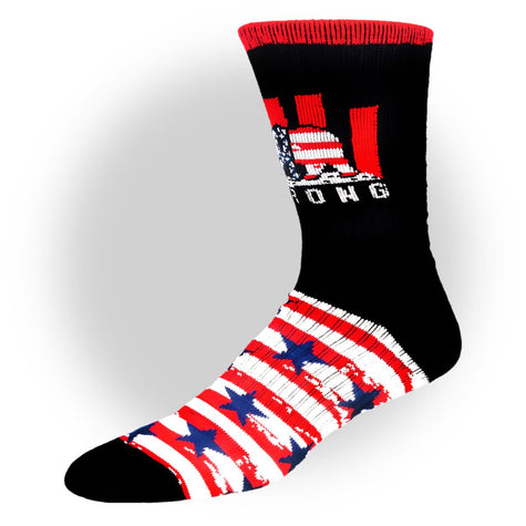 CALI Strong Original USA Athletic Crew Socks - Socks - Image 1 - CALI Strong