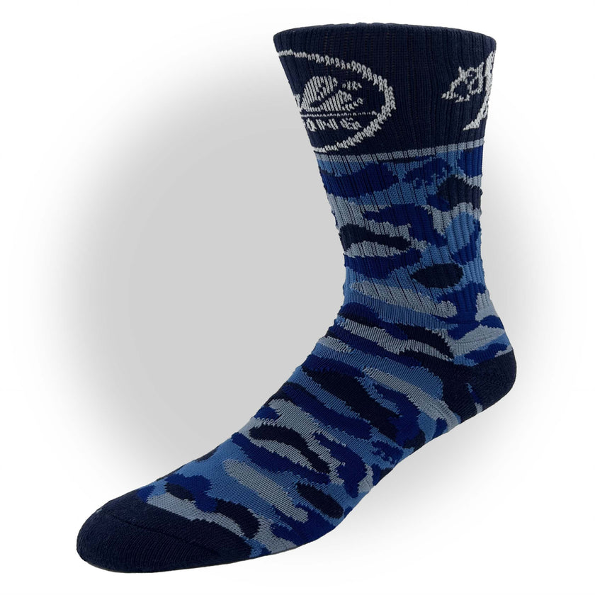 CALI Strong Urban Camo Athletic Crew Socks Navy - Socks - Image 1 - CALI Strong