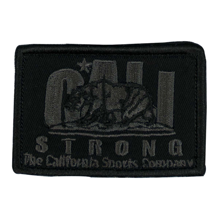 CALI Strong Original Black Grey Embroidered Hook-and-Loop Morale Patch - Patches - CALI Strong