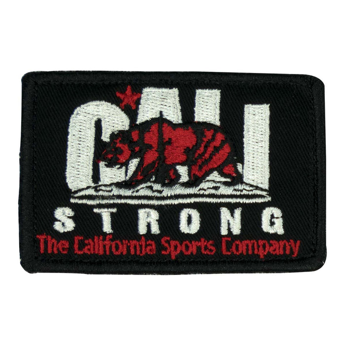 CALI Strong Original Black Red Embroidered Hook-and-Loop Morale Patch - Patches - CALI Strong
