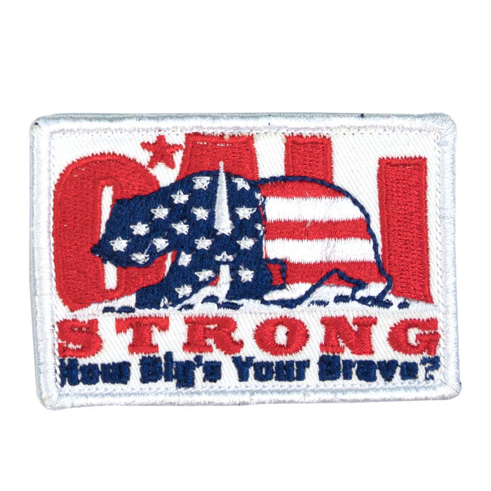 CALI Strong Bear How Big's Your Brave? Embroidered Hook-and-Loop Morale Patch - Patches - CALI Strong