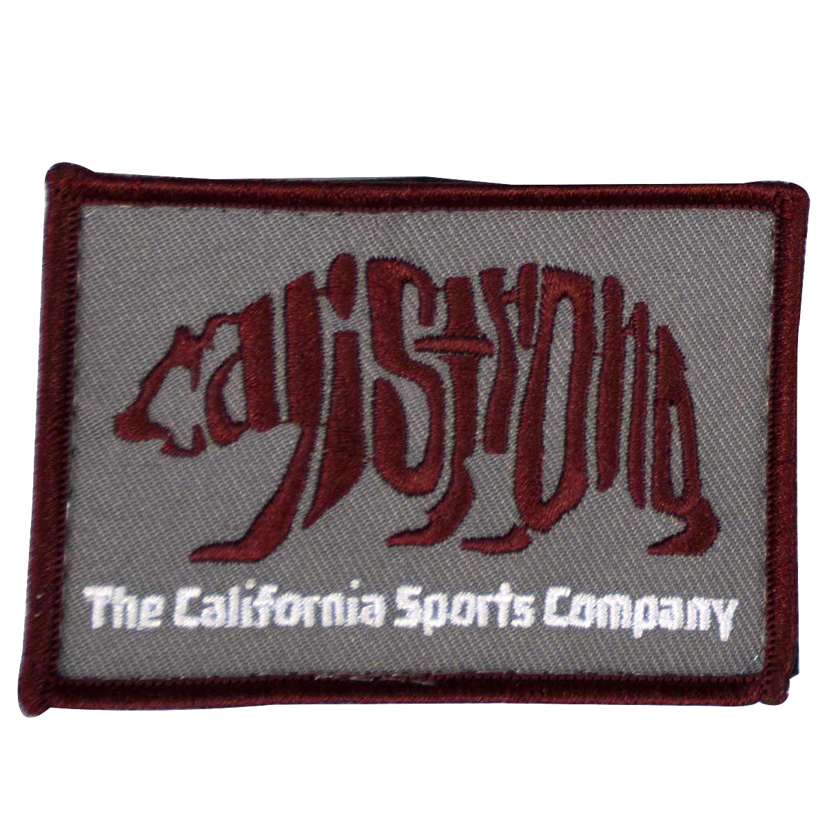 CALI Strong Word Bear Grey Maroon Hook-and-Loop 2x3 Morale Patch - Patches - Image 1 - CALI Strong