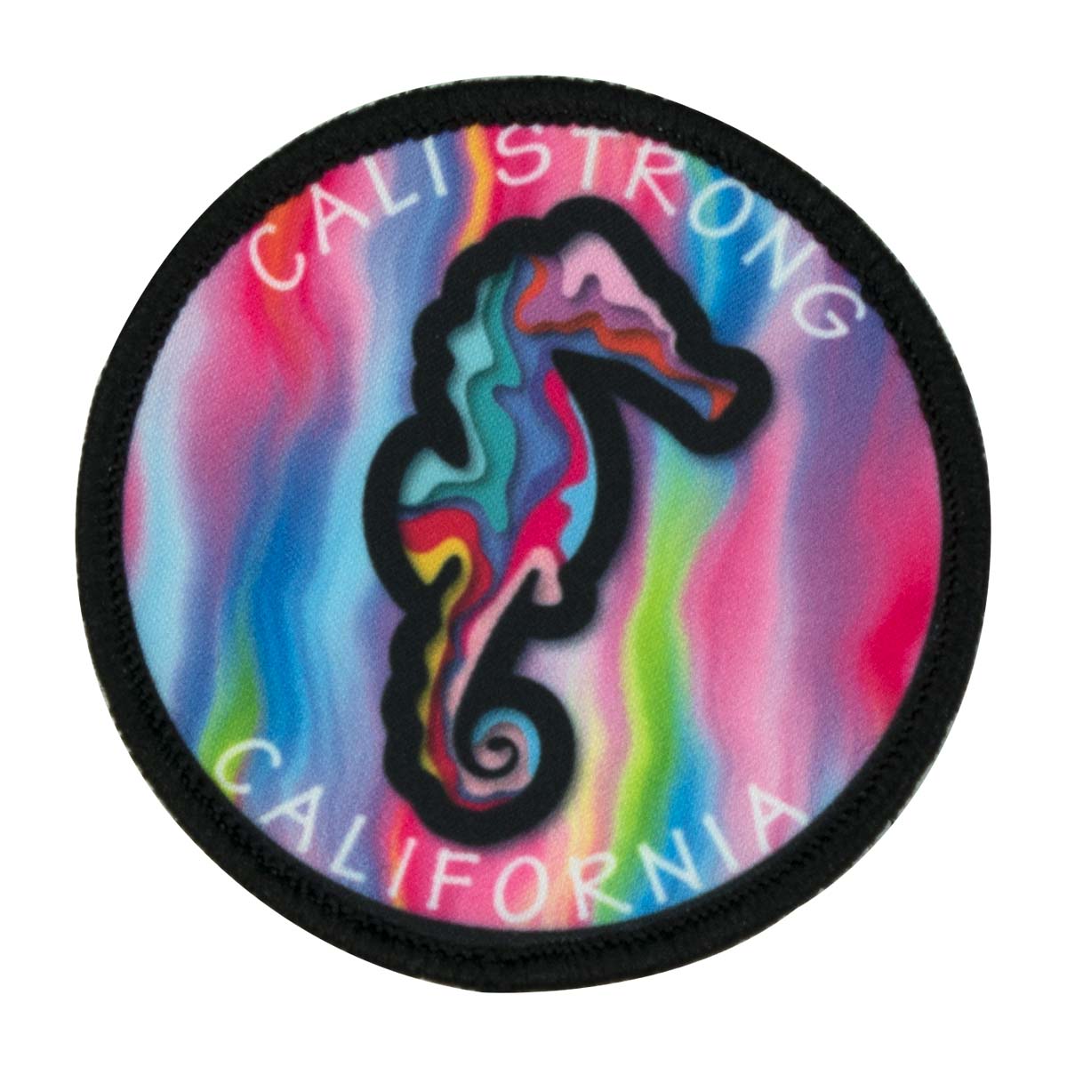 CALI Strong California Sea Horse Round Hook-and-Loop Morale Patch - Patches - Image 1 - CALI Strong