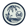 CALI Strong Palm Tree Surf Board White Blue Round Hook-and-Loop Morale Patch - Patches - Image 1 - CALI Strong