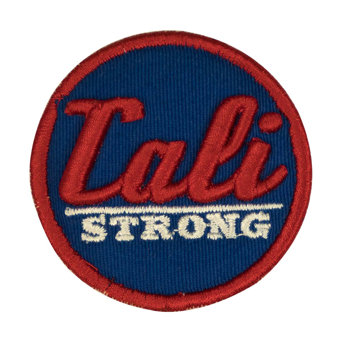 CALI Strong Red White Blue Round 3D Embroidered Hook-and-Loop Morale Patch - Patches - Image 1 - CALI Strong