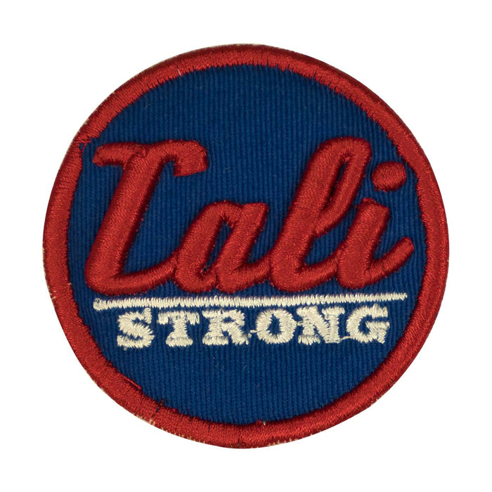 CALI Strong Red White Blue Round 3D Embroidered Hook-and-Loop Morale Patch - Patches - CALI Strong