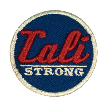 CALI Strong White Blue Red Round 3D Hook-and-Loop Morale Patch - Patches - Image 1 - CALI Strong