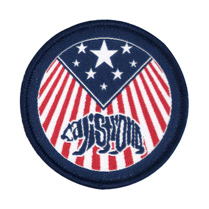 CALI Strong Bear Stars Stripes Red White Blue Round Embroidered Hook-and-Loop Morale Patch - Patches - Image 1 - CALI Strong
