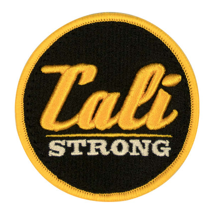 CALI Strong Black Gold White Round 3D Hook-and-Loop Morale Patch - Patches - Image 1 - CALI Strong