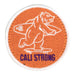 CALI Strong Bear Orange White Purple Round Embroidered Hook-and-Loop Morale Patch - Patches - CALI Strong