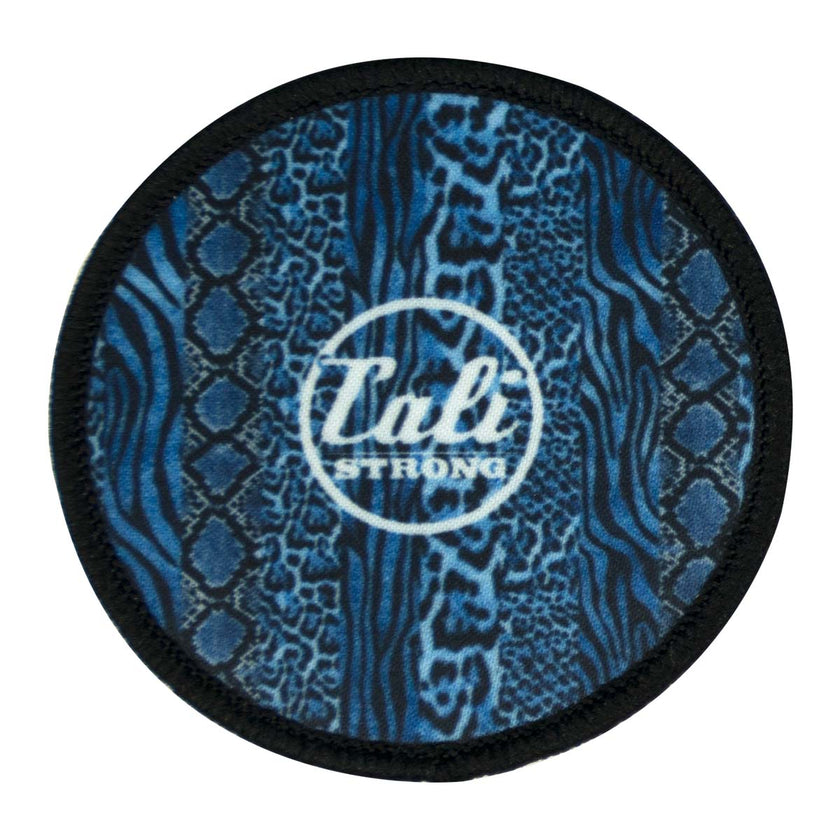 CALI Strong White Blue Round Hook-and-Loop Morale Patch - Patches - Image 1 - CALI Strong