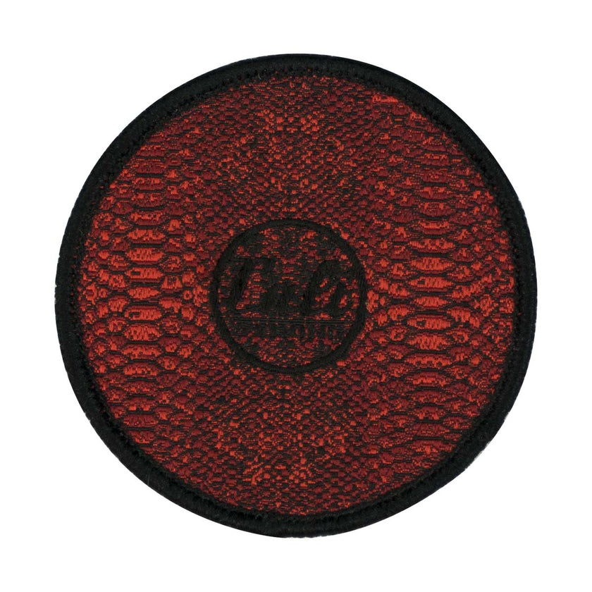 CALI Strong Snake Skin Red Black Round Hook-and-Loop Morale Patch - Patches - Image 1 - CALI Strong