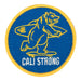 CALI Strong Bear Blue Gold Round Embroidered Hook-and-Loop Morale Patch - Patches - CALI Strong