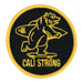 CALI Strong Bear Black Gold Round Embroidered Hook-and-Loop Morale Patch - Patches - CALI Strong