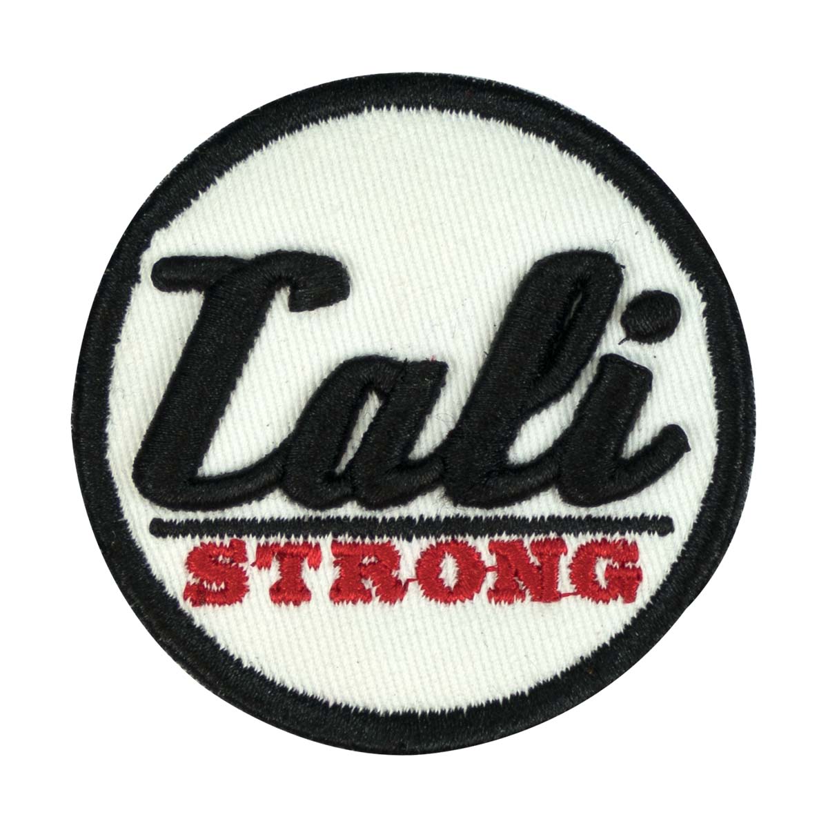 CALI Strong Black Red White 3D Hook-and-Loop Morale Patch - Patches - Image 1 - CALI Strong